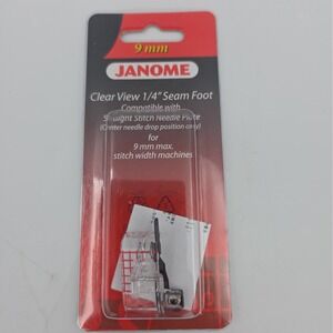 Janome Clear View 1/4" Seam Foot #202216003 for 9mm max stitch width machines